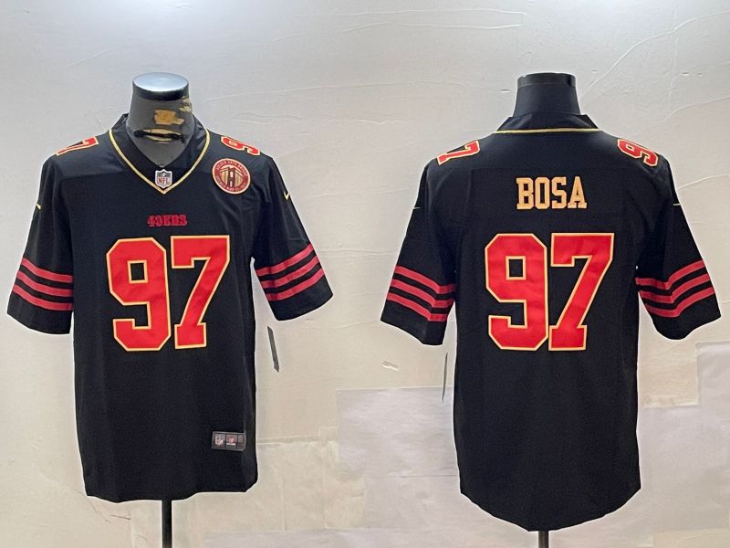 Men San Francisco 49ers #97 Bosa Black Gold 2024 Nike Limited NFL Jersey style 12304
